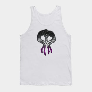 ASexual Flag Skeleton Love Tank Top